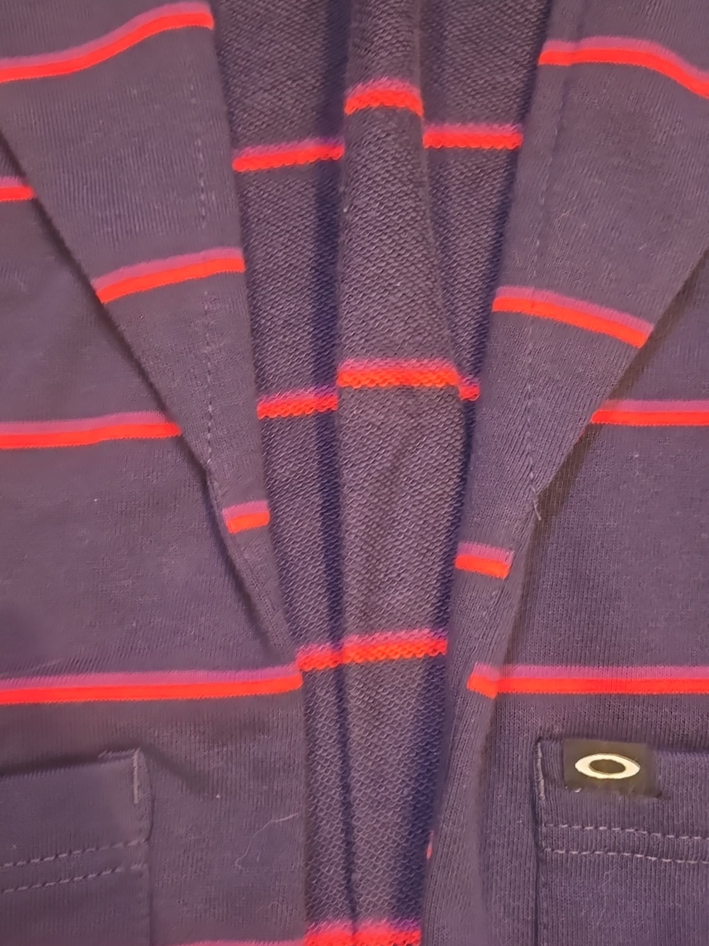 Oakley Unique Navy Striped Open Front Blazer - Picture 4 of 9